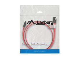 LANBERG CA-SASA-12CU-0050-R SATA DATA III 0.5M Cable Angled, Red
