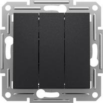 Switch, 3-gangs, without frame, anthracite, Asfora EPH2100171 | 3606481277152