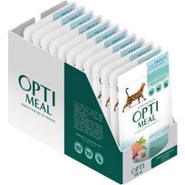 OPTIMEAL Trout with cream souce - konservai katėms be grūdų su upėtakiu padaže, 85g*12vnt.