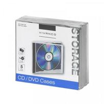 Vivanco CD/ DVD Jewel case Black, 5 pcs.