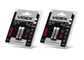 Įkraunama baterija Videx Ni-MH AAA (HR03) 1100mAh, 1,2V (4 vnt.)