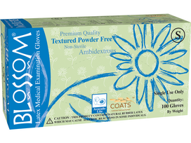 BLOSSOM Lateksinės pirštinės M dydis 100 vnt su odos apsaugos dengimo technologija COATS - koloidine avižų sistema. Šviesiai žalsva spalva, be pudros, vienkartinės. PREMIUM QUALITY - AUKŠČIAUSIA KOKYBĖ