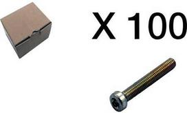 CUBIC Cilindrinis varžtas, torx, plokščia galvute, 100 vnt. pakuotėje