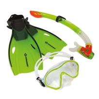 Snorkelēšanas komplekts bērniem 'Bermuda', silikona iemutnis, drošības stikls, izmērs L/XL (33-38), R991052, SCHILDKRÖT®