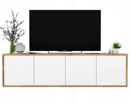Pakabinama TV Spintelė Meble Lindner Loft Ąžuolas Wotan Balta Matinė 150 cm, 150 x 39 x 35