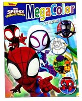 SPALVINIMO KNYGELĖ MARVEL SPIDEY IR DRAUGAI SU MEGA SPALVOTAIS ŽMOGAUS-VORŲ LIPDUKAIS