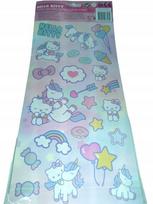 HELLO KITTY lipnūs lipdukai 50 vnt. įvairių dizainų su stipriais klijais