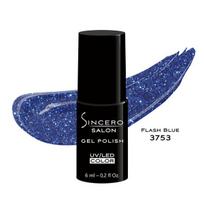 Gelinis nagų lakas "Sincero Salon", 6ml, FLASH BLUE, 3753