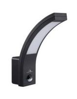 Maclean LED lempa su judesio jutikliu, PIR jutikliu, juoda, 10W, IP54, 750lm, neutrali balta spalva (4000K) MCE244 B