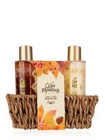 ACCENTRA Karamelės ir klevų sirupo aromato dušo želė, kūno losjonas (2x150 ml), plaušinė