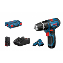 BOSCH GSB 12V-15 smūginis gręžtuvas - suktuvas 2x2 Ah L-Boxx