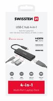 Swissten 4-in-1 USB-C Hub Multi-port Laptop Docking Station 100W / HDMI 4K / 2x USB-A