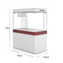 Nešiojamas stalinis bakas su LED apšvietimo filtrų sistema žuvų bako USB įkrovimo sąsaja Mobilus akvariumas Nešiojamas žuvų bakas balta