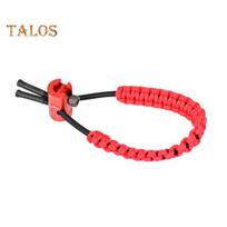 Archery Bow Wrist Sling Adjustable Quick Release Nylon Braided Wrist Strap Rope Outdoor Target Hunting Shoot Compound Recurve Bow Accessories raudona