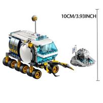 Kūrybinis Miestas Kosmosas Mėnulio Roveris Statybiniai Blokeliai Astronautas Modelis Zondas Transporto Priemonė Žaislai Vaikams Suaugusiems Dovanoms 343PCS