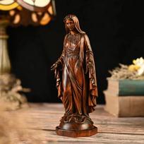 Vintažiniai rankdarbiai Mergelės Marijos religinė figūrėlė statula kietas medis persikų medis ornamentai dekoracija Kalėdų dovanos Height-10cm