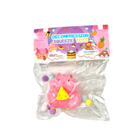 Antistresinis žaislas skvišas / squishy - žiurkėnas, rožinis