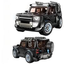 2089 VNT. Techninis visureigis, konstruktorių rinkinys, modelis, garsus juodas „Defender“ transporto priemonės žaislas, kaladėlės berniukams, suaugusiųjų dovana