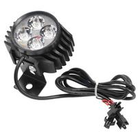Skirtas Kugoo M4 Pro elektriniam paspirtukui 2 viename LED priekiniams žibintams su garsiniu signalu 12–80 V priekinio žibinto apšvietimas Nakties saugos priekinės šviesos lempos par. juoda