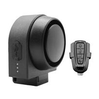 Belaidis dviračio signalizacija Anti-Theft Apsaugos nuo vagysčių signalizacija 115dB Garsus Vibracijos aktyvuojamas dviračio signalizacijos varpelis su nuotolinio valdymo pultu Ragas USB įkraunamas juoda