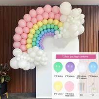 Vaivorykštės balionų girliandos arkos rinkinys Global Macaron Latekso balionas Vestuvių jubiliejus vaikams BabyShower Gimtadienio vakarėlio fono dekoras as picture