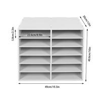 Desktop Literature Organizer Adjustable File Sorter Mail Center Magazine Holder Paper Storage Cabinet Classroom Keepers Mailbox balta