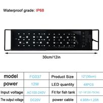 Akvariumo šviestuvai 3 eilučių LED mėlynai balti apšvietimai žuvų tanko priedai 48LED/76LED lempa Akvariumo apšvietimas Akvariumo apšvietimas Akvariumo apšvietimas US PLUG