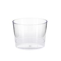 Plastikiniai desertiniai indeliai, cilindro formos, 180ml, skaidrūs, 30 vnt.