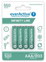 Įkraunamos baterijos everActive AAA R03 NiMH 1.2V 550mAh