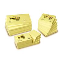 Lipnūs lapeliai POST-IT, 76 x 102 mm, 100 lapelių, geltona