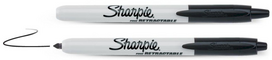 Automatinis permanentinis žymeklis Sharpie RETRACTABLE juodos sp. 1 mm