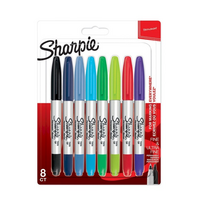 Permanentinių markerių rinkinys „Sharpie" TWIN TIP 8 sp.