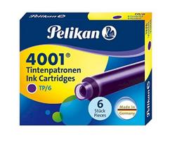 Rašalo kapsulės Pelikan, violetinės trumpos, 6vnt