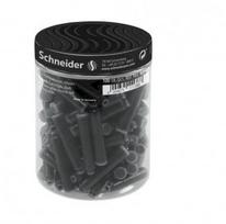 Rašalo kapsulės Schneider 100vnt plastikiniame indelyje, juodos