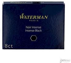 Rašalo kapsulės WATERMAN, 8 vnt, juoda