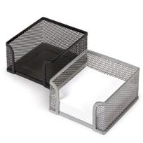 Dėžutė užrašų lapeliams Forpus, 9,5x9,5cm, metalinė, sidabrinė