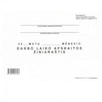 Darbo laiko apskaitos žiniaraštis A3