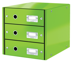 Dokumentų spintelė Leitz Click & Store WOW,  3 stalčiai, žalia, 6048-00-54