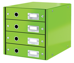 Dokumentų spintelė Leitz Click & Store WOW,  4 stalčiai, žalia, 6049-00-54