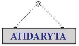 Informacinė lentelė pakabinama "Atidaryta" 62x300 mm su keičiama informacija