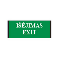 Informacinė lentelė "Išėjimas" su užrašu, 62x150mm