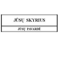 Informacinė lentelė 93x300mm su keičiama informacija, dviguba