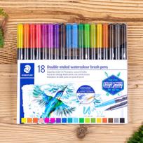 Flomasteriai STAEDTLER, dvipusiai, 18 vnt.