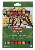 Žymekliai Derwent Academy Twin Tip Chisel, 8 spalvos