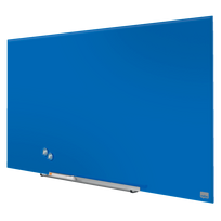 Stiklinė magnetinė lenta NOBO Impression Pro Glass 85", 188x106 cm, mėlyna
