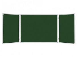 Trijų dalių magnetinė kreidinė lenta 2x3, 170x100/340cm, žalia