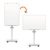 Dvipusis konferencinis stovas Nobo Move & Meet su ratukais 70x100cm 1915644