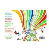 Dvipusis spalvotas kartonas SMLT, A4, 8 lapai, 190 g/m²