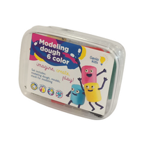 Natūralus plastilinas - modelinas, 6 spalvos su formelėmis Genio kids