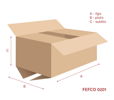 Gofruoto kartono dėžės 795x395x495mm, 1 vnt